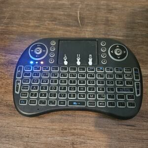 Black MINI WIRELESS Keyboard with Backlight For Smart TV Box - Never Used